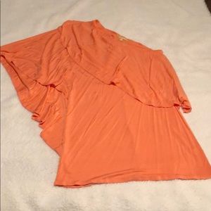 Gianni bini coral one shoulder dress